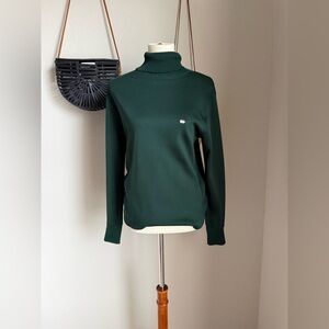 Vintage Countess Wara Green Turtleneck Sweater, Size Medium